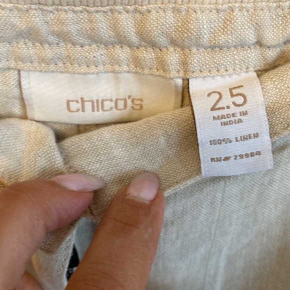 Chicos’s The Ultimate Fit Linen Pants Semi Natural - Picture 7 of 10